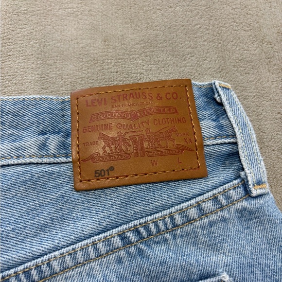 Levi’s 501 Distressed Denim Shorts - Picture 8 of 13